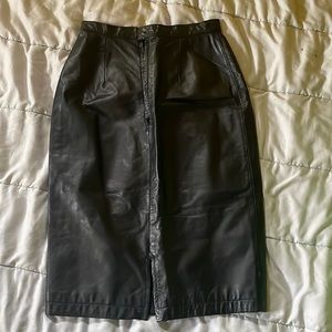Tannery West Leather Pencil Skirt